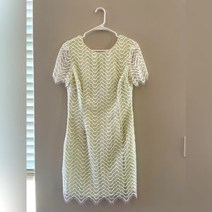 Lace, like new, green dress by Reiss